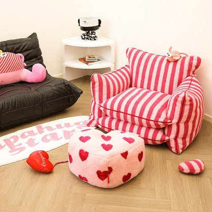 Polka Heart Pink Love Stool - UrbanNest Co