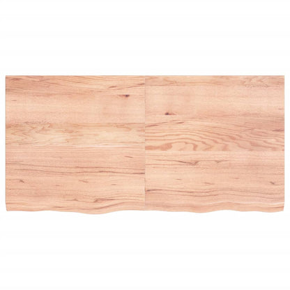 NNEVL Bathroom Countertop Light Brown 120x60x4 cm Treated Solid Wood - UrbanNest Co