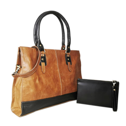 The Signature 17" Leather Laptop Bag, Copper - UrbanNest Co