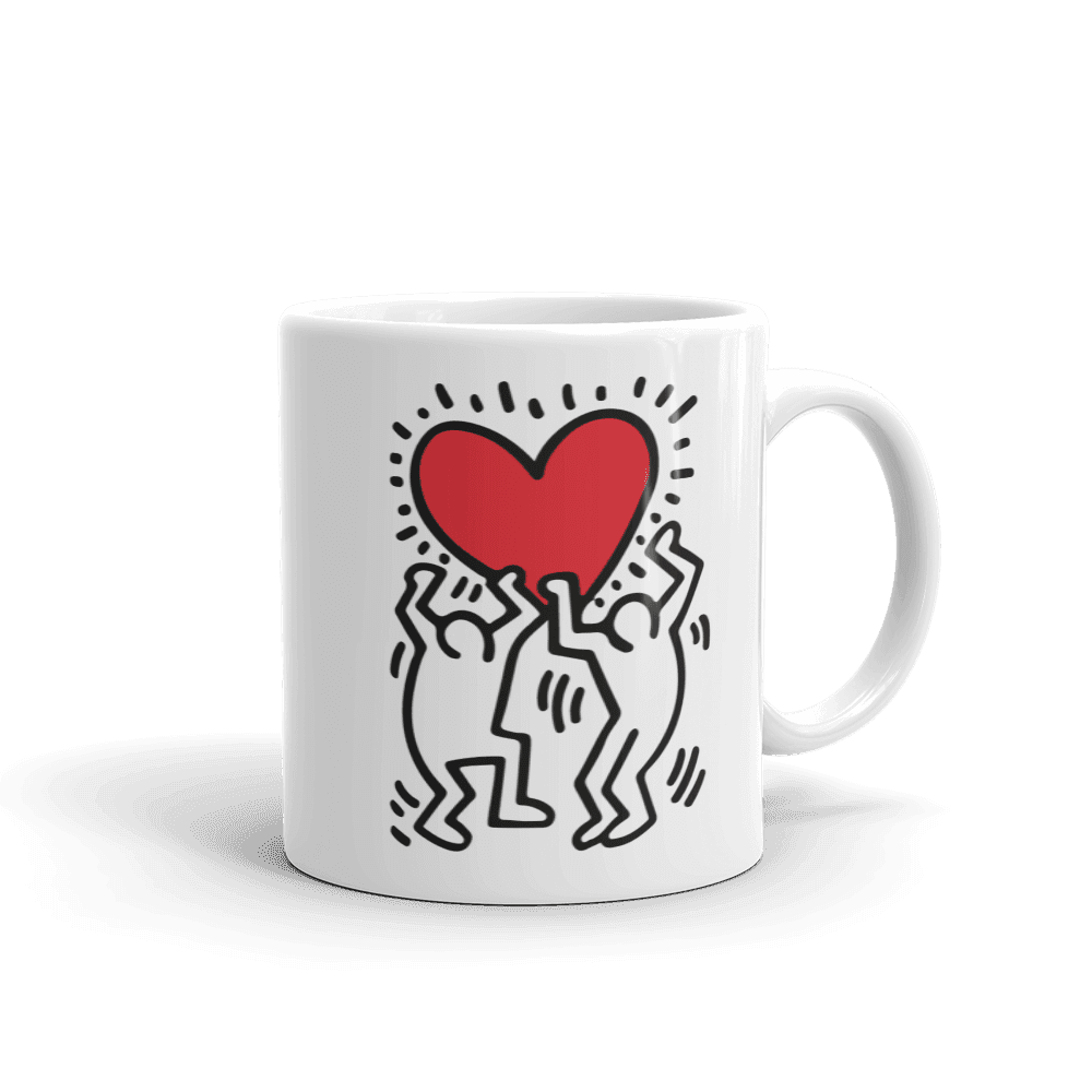 Men Holding Heart Icon, Street Art Mug - UrbanNest Co