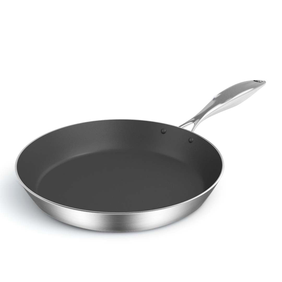SOGA Stainless Steel Fry Pan 24cm Frying Pan Induction FryPan Non Stick Interior - UrbanNest Co
