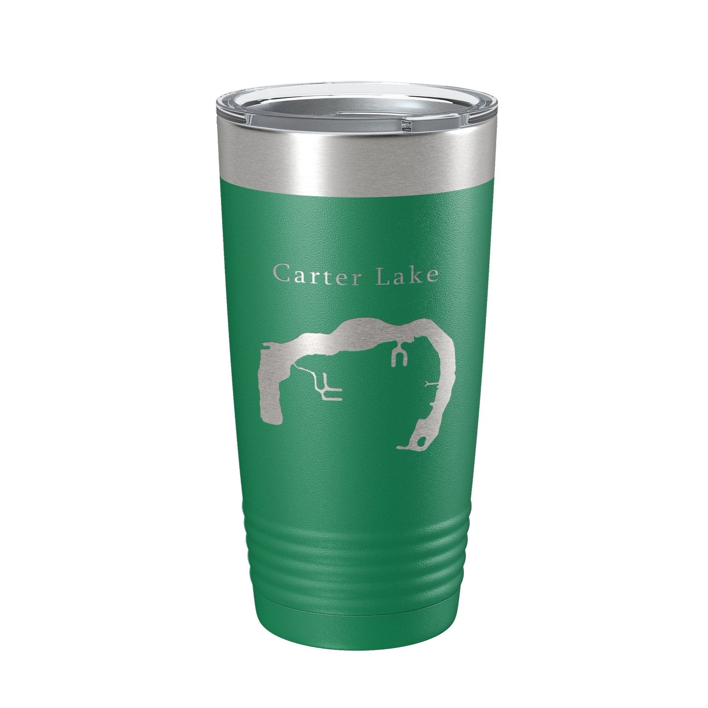 Carter Lake Map Tumbler Travel Mug Insulated Laser Engraved Coffee Cup Iowa Omaha Nebraska 20 oz - UrbanNest Co