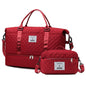 Checkered Dry - Wet Separation Sports Tote Bag Yoga Fitness Bag Large Capacity Shoe Compartment Travel Bag - UrbanNest Co