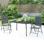 NNEVL Garden Table Anthracite 110x80x72 cm Steel Mesh - UrbanNest Co
