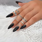 7 pcsTribal Ethnic Crown Arrow Infinity Midi Finger Knuckle Multiple Rings set - UrbanNest Co