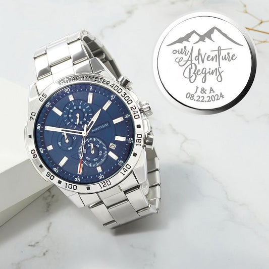 Personalized Mens Watch, Boyfriend Gift, Anniversary Gift - UrbanNest Co