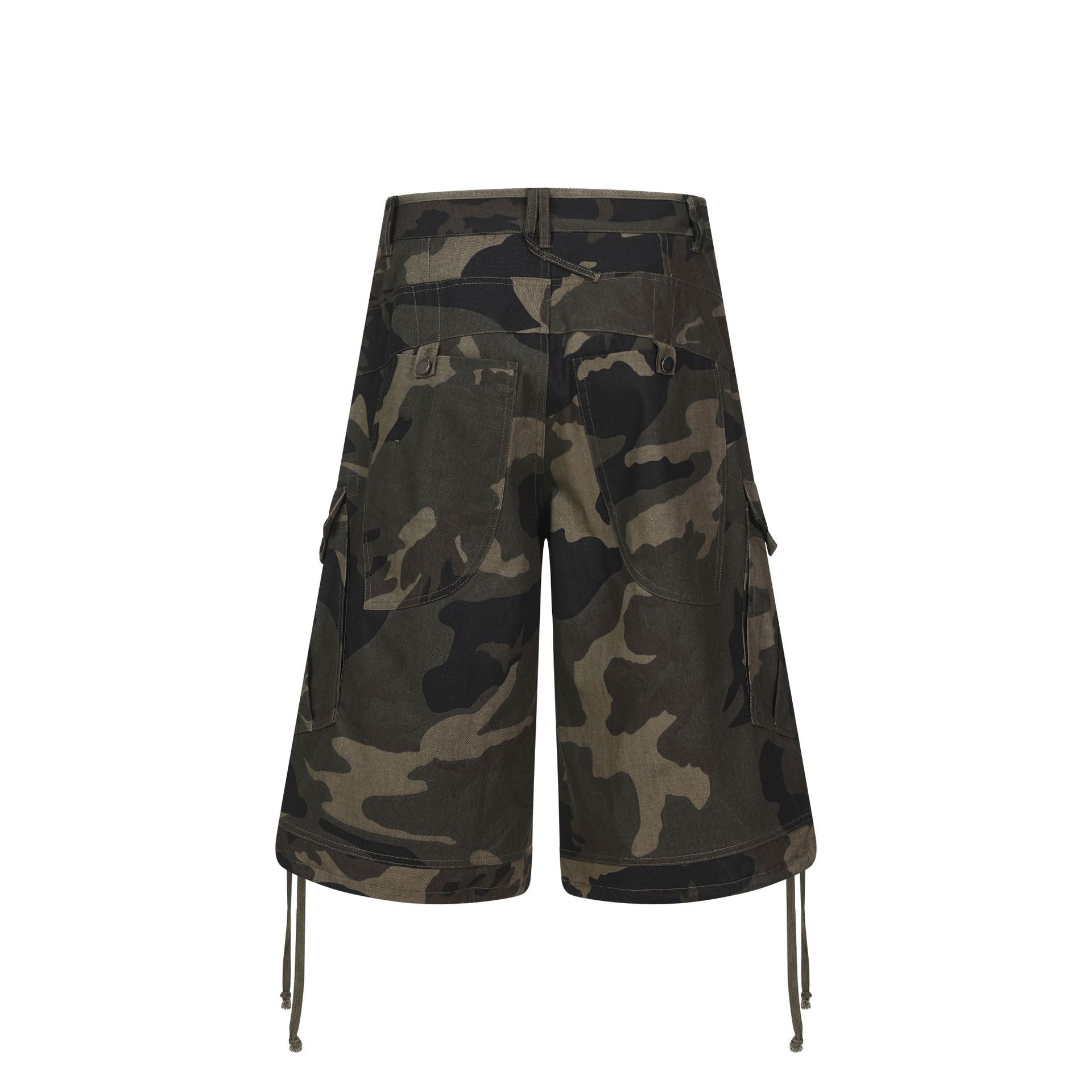 Multi - Pocket Drawstring Design, Loose Straight Fit Cool Look, Mid - Length Pants - UrbanNest Co