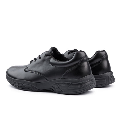Alex Senior Leather Lace Up School Shoe - Black - UrbanNest Co