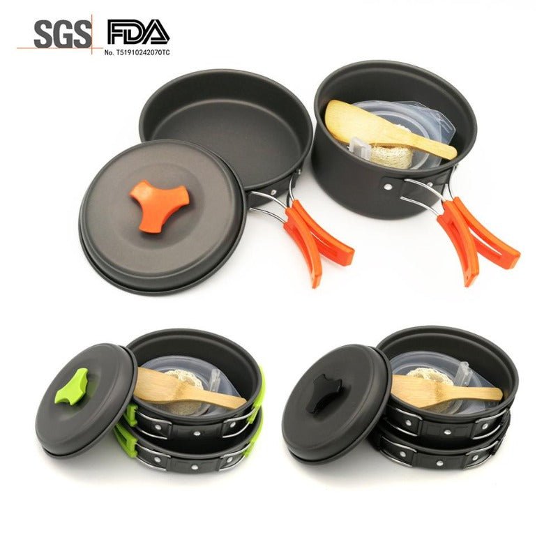 Wautton Camping Cookware Kit Pan and Pot for 1 - 2 person - UrbanNest Co