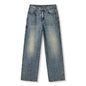 Washed Denim Pants Men Loose Straight Fit Half Elastic Simple Long Trousers - UrbanNest Co