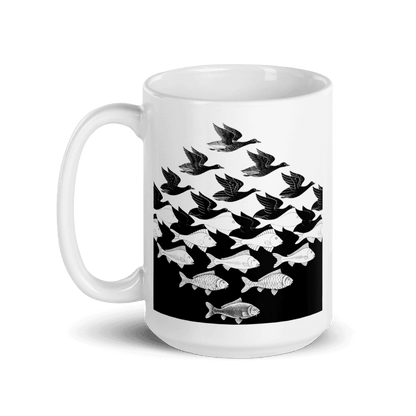 MC Escher Sky and Water I Art Mug - UrbanNest Co