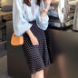 Crete Summer Silk Chiffon Floral Asymmetric Fish Tail Skirt Women Retro Polka Dot Skirt - UrbanNest Co