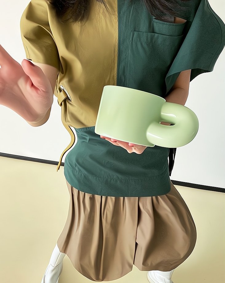 Handmade XXXL Ceramic Chubby Mug - Unique Cute Large Mug for Coffee & Tea - UrbanNest Co
