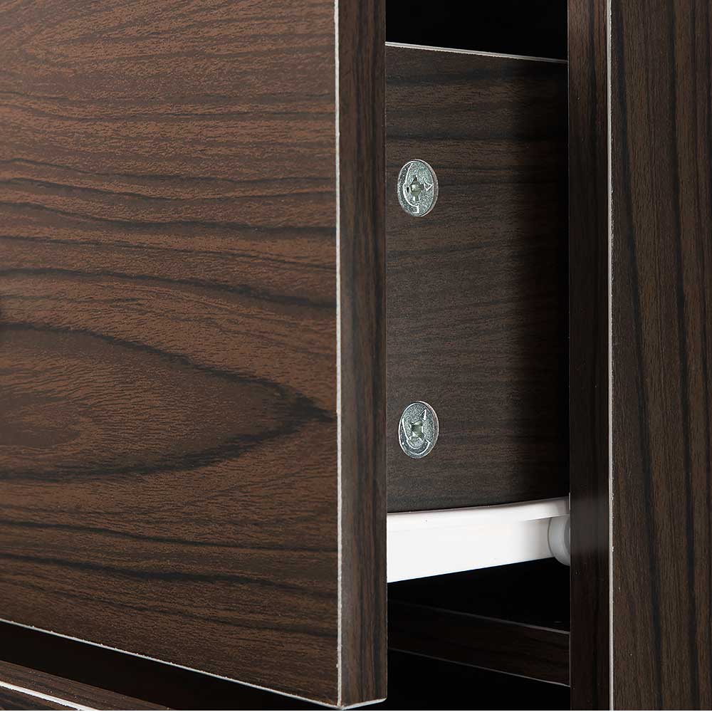 NNEDPE Tallboy Dresser 6 Chest of Drawers Cabinet 85 x 39.5 x 105 - Brown - UrbanNest Co