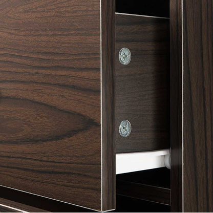 NNEDPE Tallboy Dresser 6 Chest of Drawers Cabinet 85 x 39.5 x 105 - Brown - UrbanNest Co