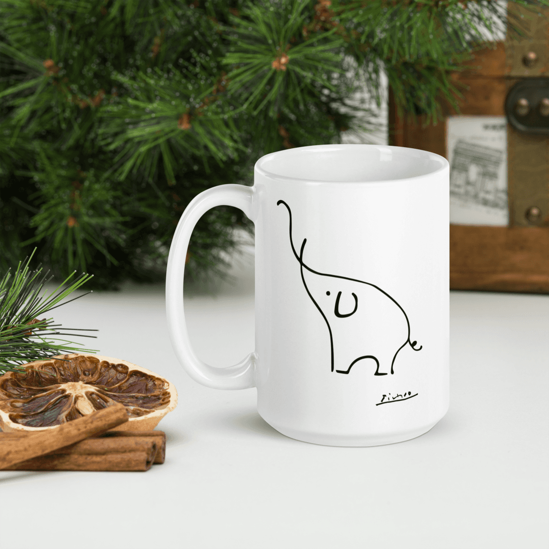 Pablo Picasso Elephant Sketch Artwork Mug - UrbanNest Co