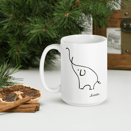 Pablo Picasso Elephant Sketch Artwork Mug - UrbanNest Co