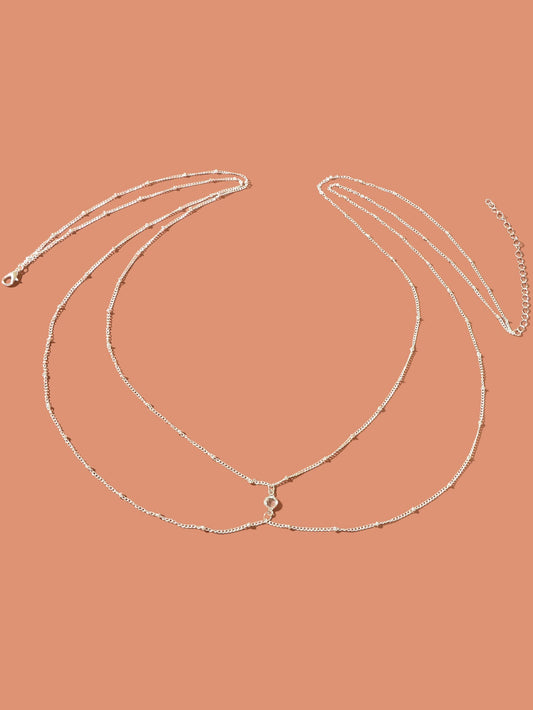 Sexy Double layer Silver Belly Chain Beach Bikini Waist Body Jewelry Accessories - UrbanNest Co
