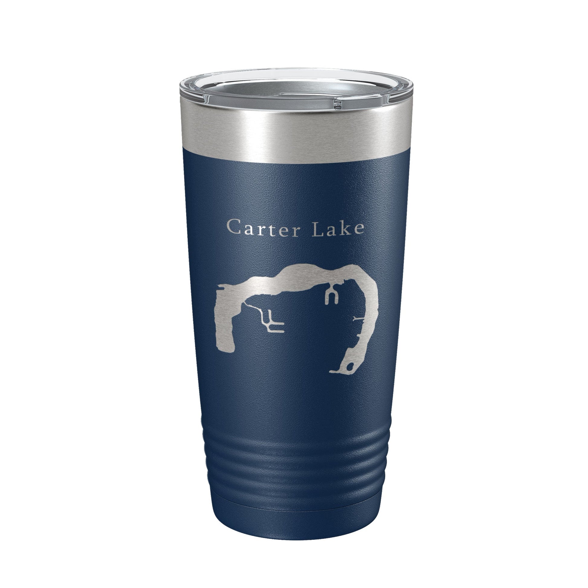 Carter Lake Map Tumbler Travel Mug Insulated Laser Engraved Coffee Cup Iowa Omaha Nebraska 20 oz - UrbanNest Co