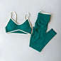 2PCS High Waisted Sports Bra Set with Contrasting Small Suspender - UrbanNest Co