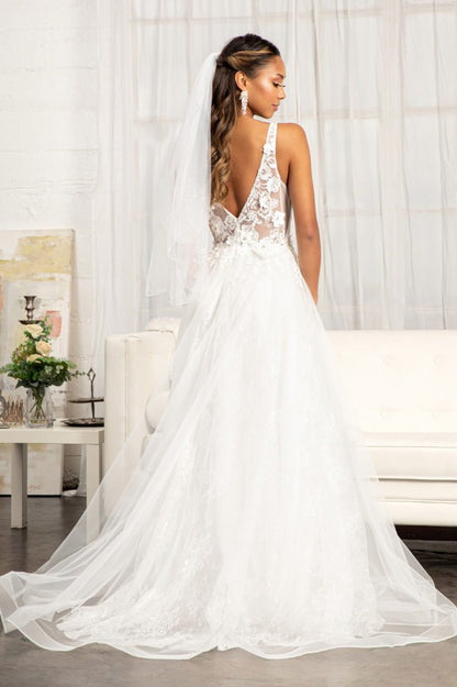 3 - D Flower Embroidered Mesh A - line Dress w/ Rhinestone and Jewel Embellished - UrbanNest Co