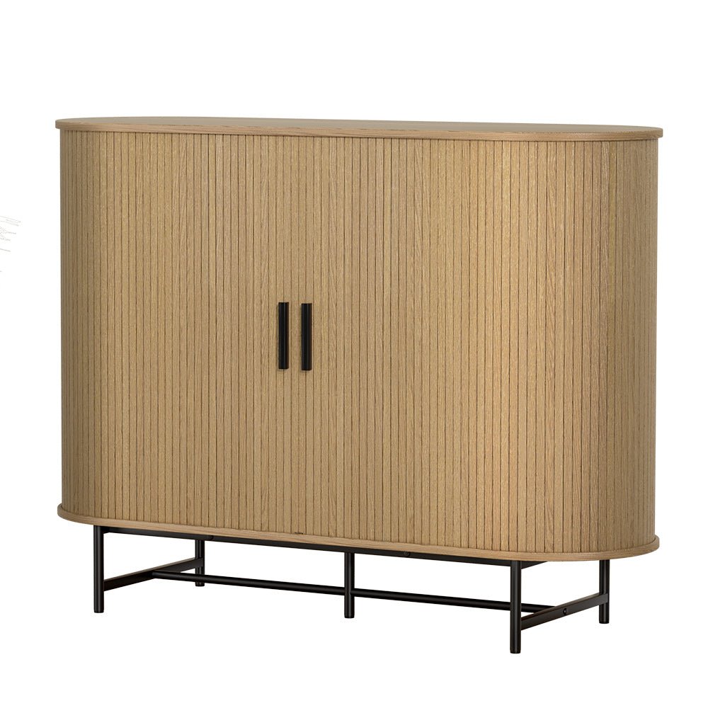 Artiss Buffet Sideboard Cupboard Cabinet Sliding Doors Pantry Storage Oak PIIA - UrbanNest Co