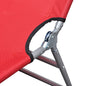 NNEVL Folding Sun Lounger Powder - coated Steel Red - UrbanNest Co