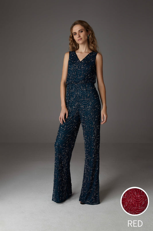 ALBA JUMPSUIT RED - UrbanNest Co