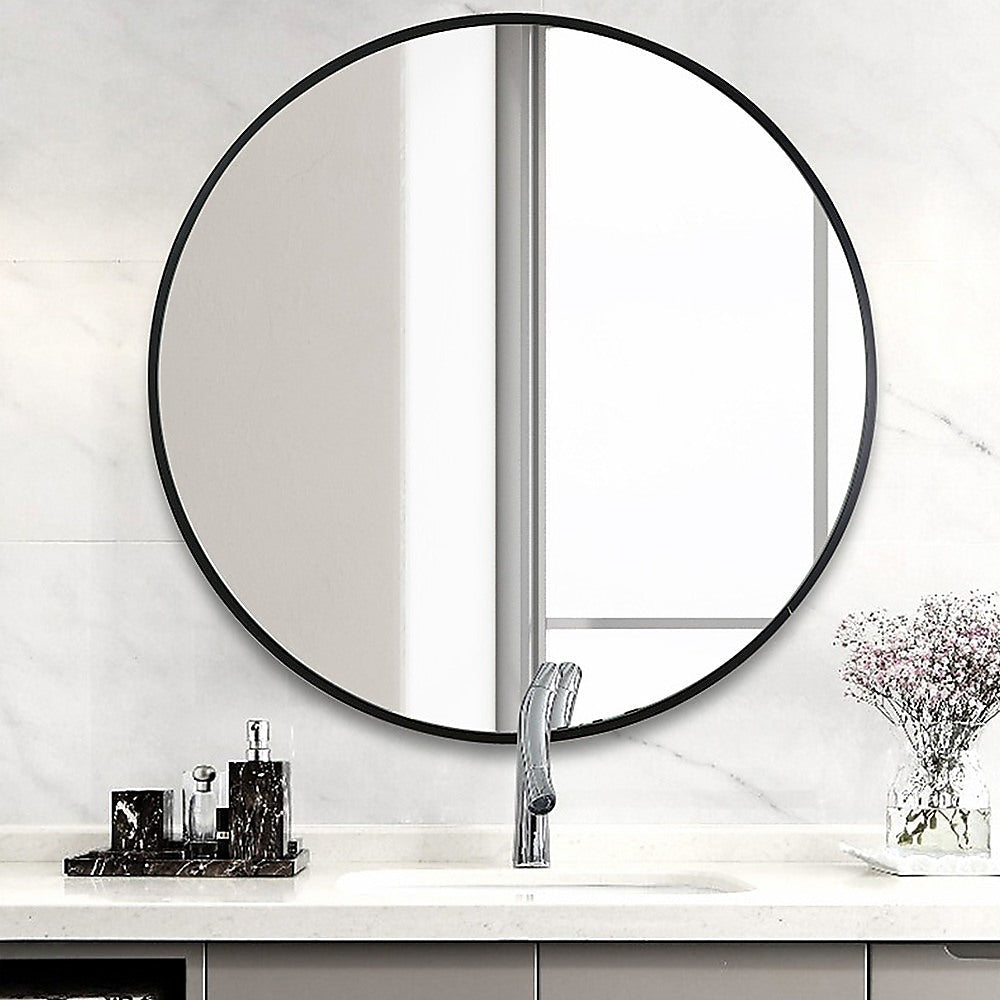 NNEDSZ 60cm Round Wall Mirror Bathroom Makeup Mirror by Della Francesca - UrbanNest Co