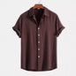 Men's Stand Collar Slim Fit Linen - Cotton Suit Set - UrbanNest Co