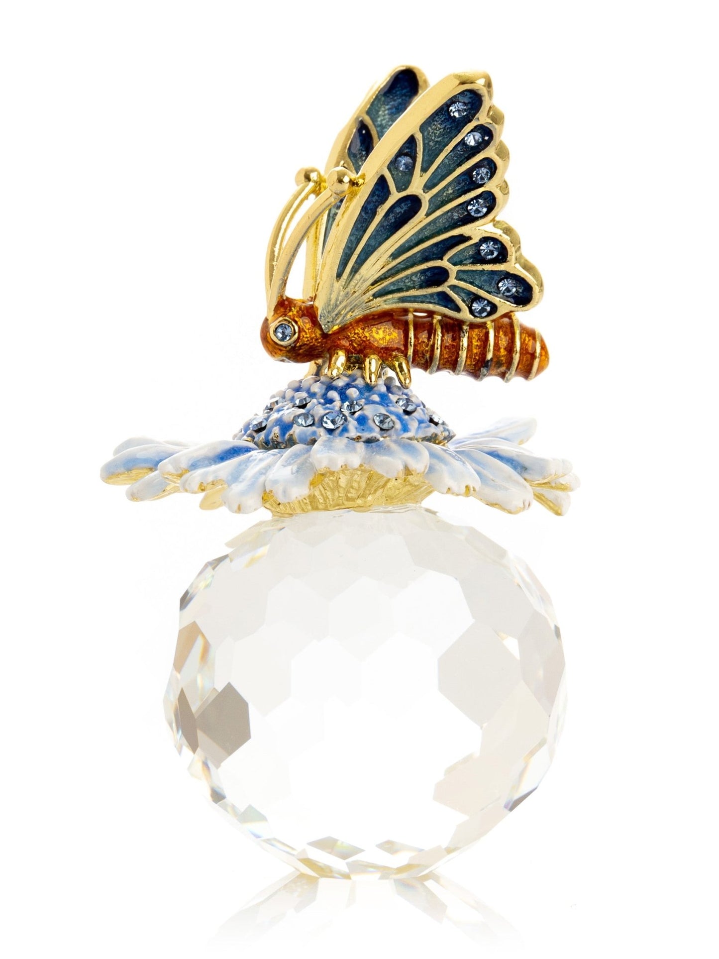 Butterfly sitting on Flower and Crystal - UrbanNest Co