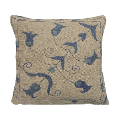 Embroidered Woolen Pine Cone Cushion Cover - UrbanNest Co