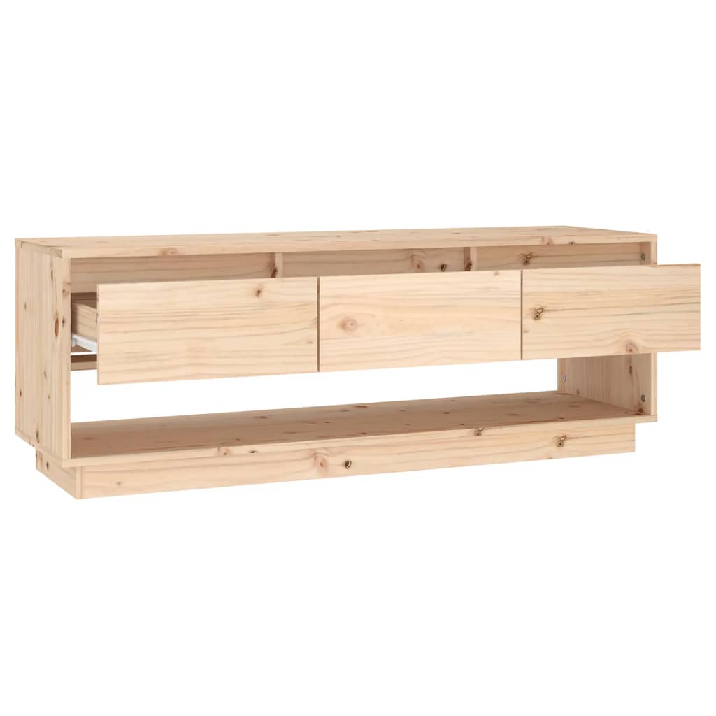 NNEVL TV Cabinet 110.5x34x40 cm Solid Wood Pine - UrbanNest Co