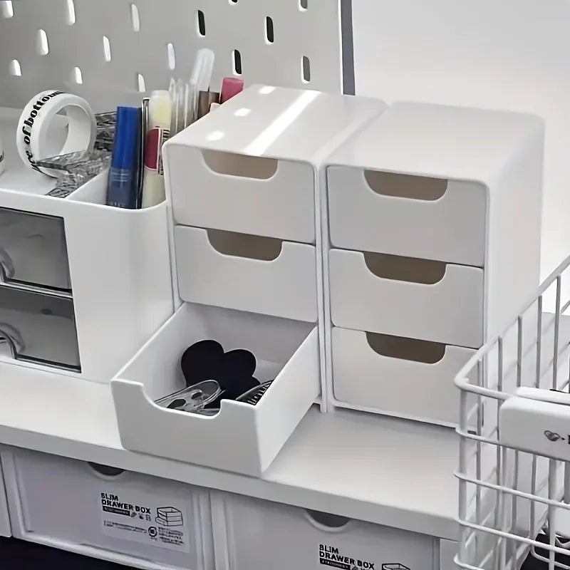 Chic 3 - Tier Desk Organizer with Drawers - Ideal for Office Supplies, Jewelry & Cosmetics Storage - Portable Divider Box - UrbanNest Co