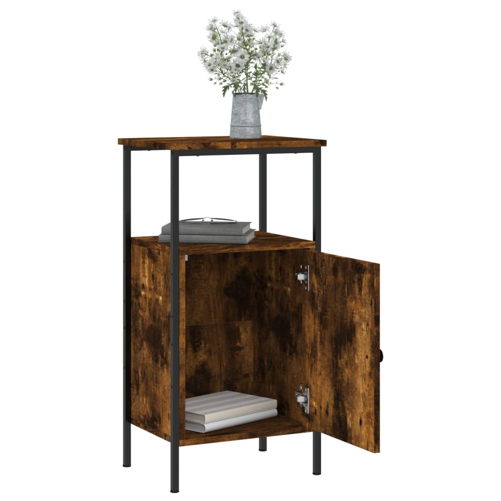 NNEVL Bedside Cabinets 2 pcs Smoked Oak 41x31x80 cm Engineered Wood - UrbanNest Co