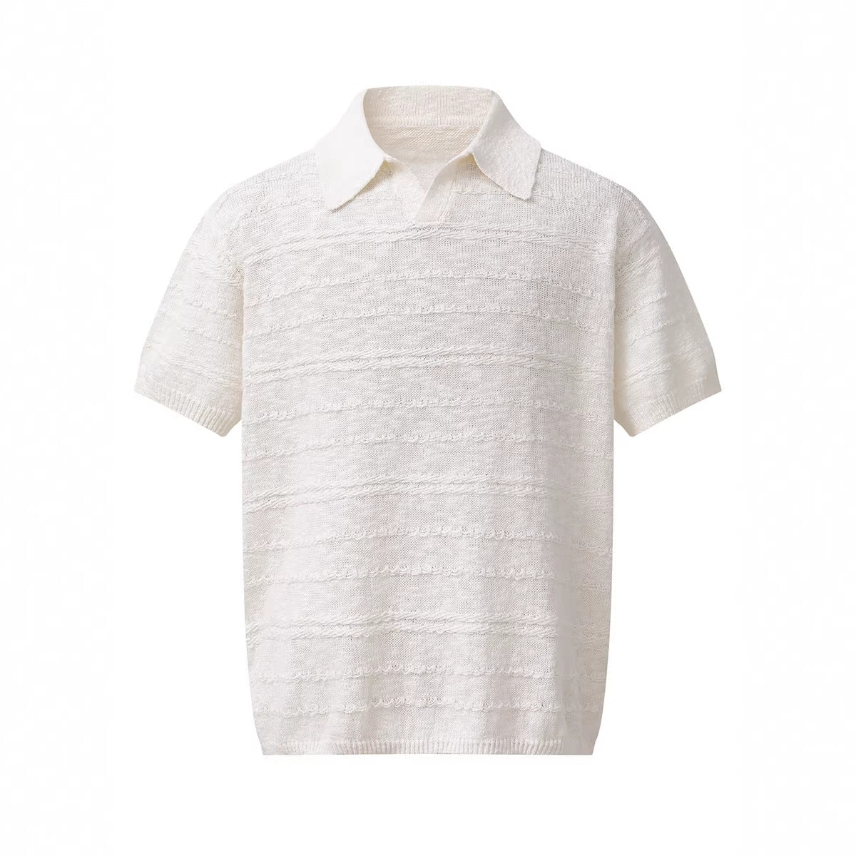 Flip collar pullover short sleeved knitted sweater - UrbanNest Co
