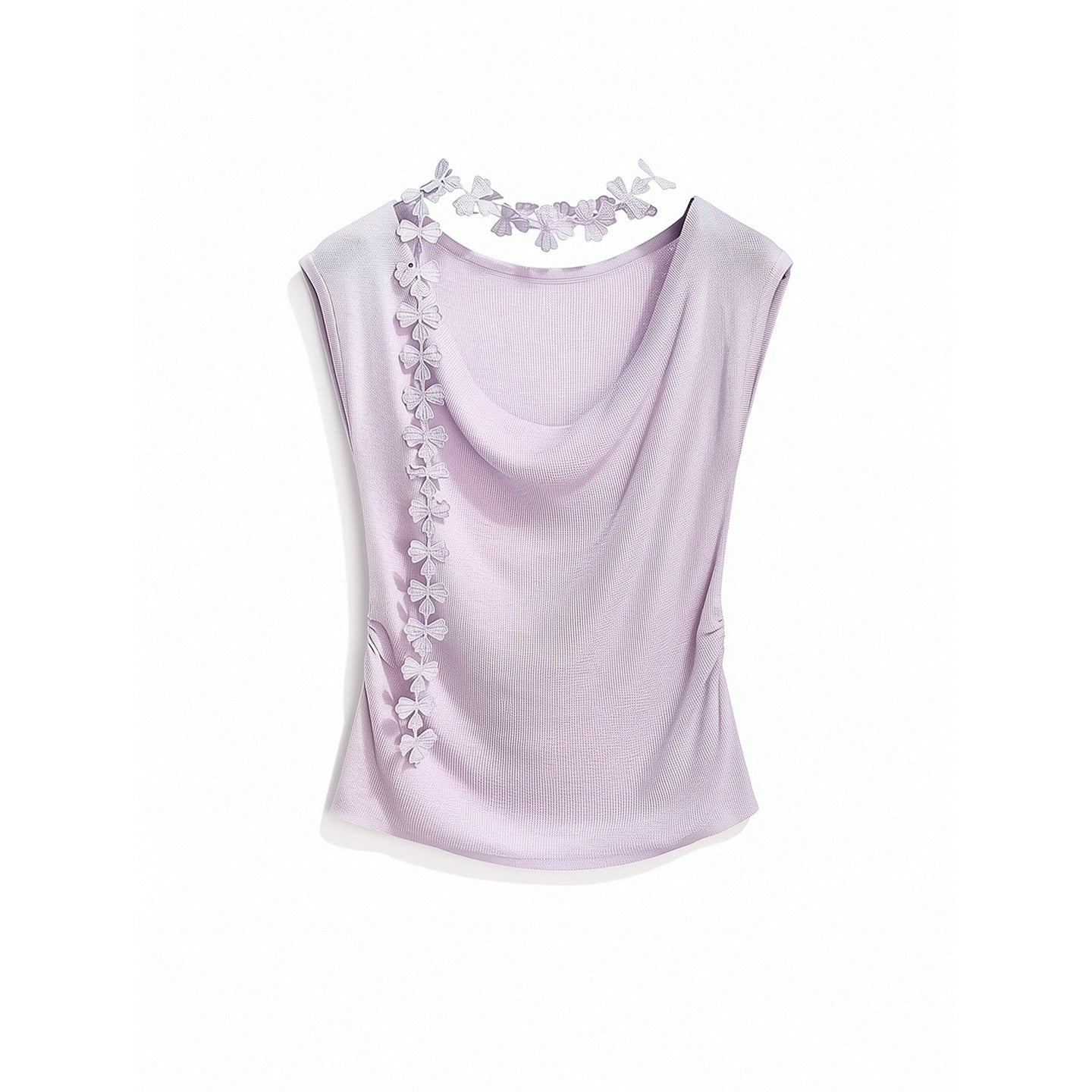 Clothing Decorative Sleeveless Vest Women Summer Inner Wear Plus Size Slim Fit Versatile Knit Top Purple Underwear - UrbanNest Co