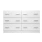 NNEDSZArtiss 6 Chest of Drawers Cabinet Dresser Tallboy Lowboy Storage Bedroom White - UrbanNest Co