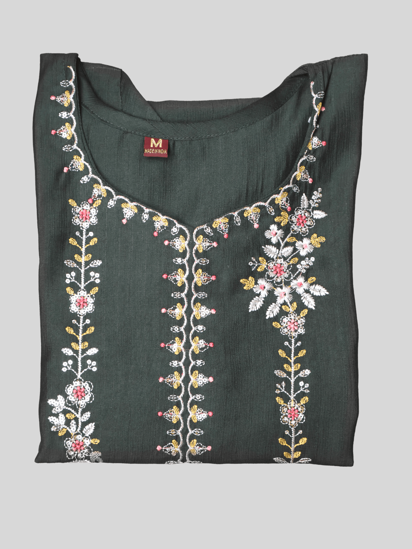 Cotton Kurti with Beautifully Embroidered Neckline - UrbanNest Co