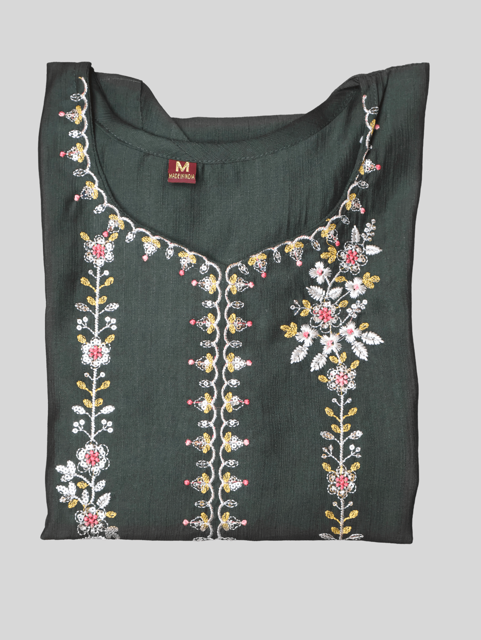 Cotton Kurti with Beautifully Embroidered Neckline - UrbanNest Co