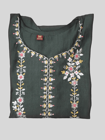 Cotton Kurti with Beautifully Embroidered Neckline - UrbanNest Co
