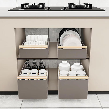 New Kitchen Pull - Out Cabinet Organizer, Sliding Rail Drawer for Spice and Bottle Storage - UrbanNest Co