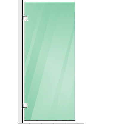 NNEDSZ 90x200cm Single Shower Glass Screen with Chrome Wall Channel & Square Pole - UrbanNest Co