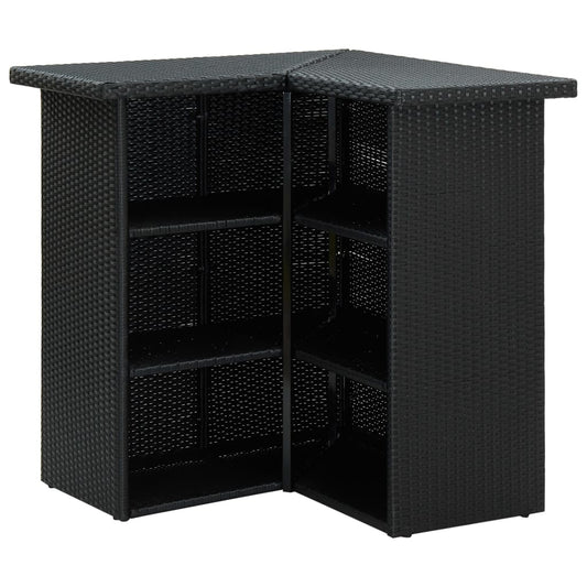 NNEVL 16 Piece Garden Bar Set with Cushions Poly Rattan Black - UrbanNest Co