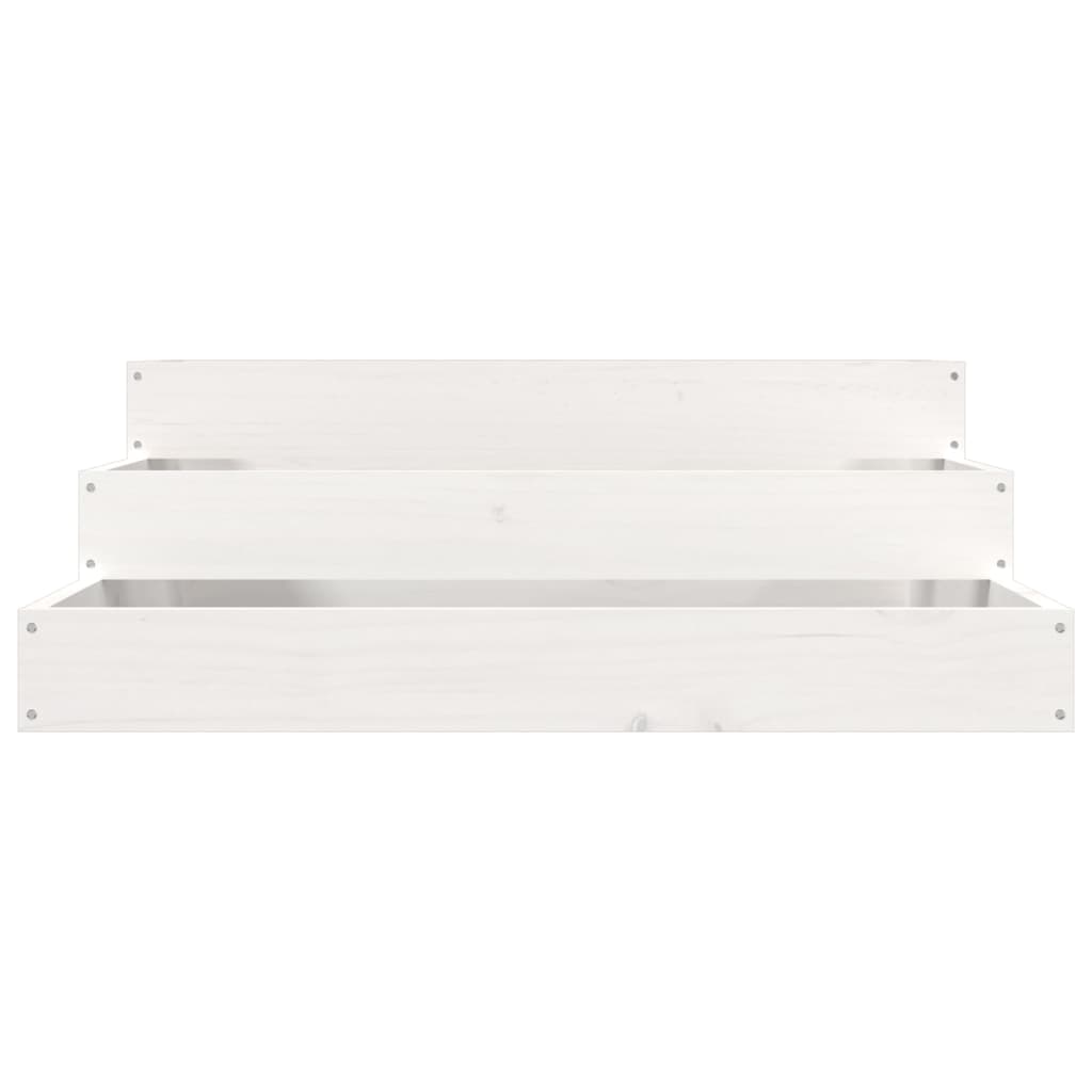 NNEVL Planter White 78x78x27 cm Solid Wood Pine - UrbanNest Co