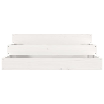 NNEVL Planter White 78x78x27 cm Solid Wood Pine - UrbanNest Co