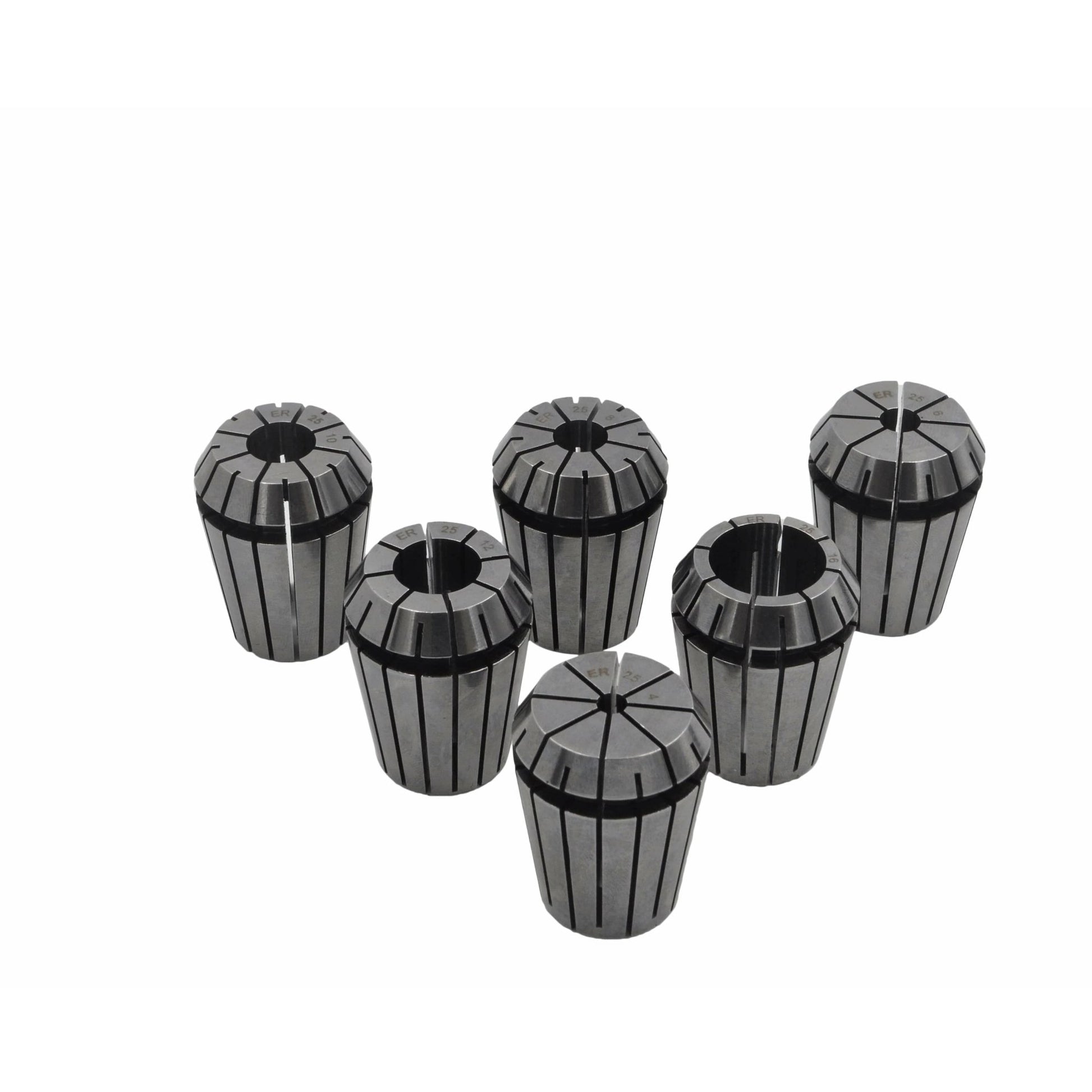 6 pc ER25 MT2 M10 Drawbar Precision Spring Collet Set - UrbanNest Co