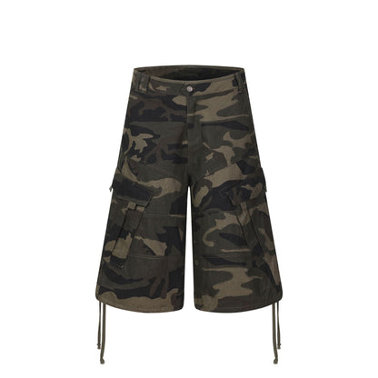 Multi - Pocket Drawstring Design, Loose Straight Fit Cool Look, Mid - Length Pants - UrbanNest Co