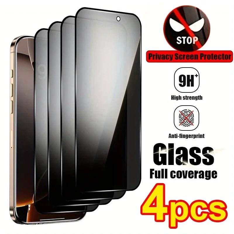 NNBILI 4Pcs Complete Coverage Tempered Glass Screen Protectors Designed For Various For iPhone 17 16 15 14 13 12 11Pro MAX Phone - UrbanNest Co