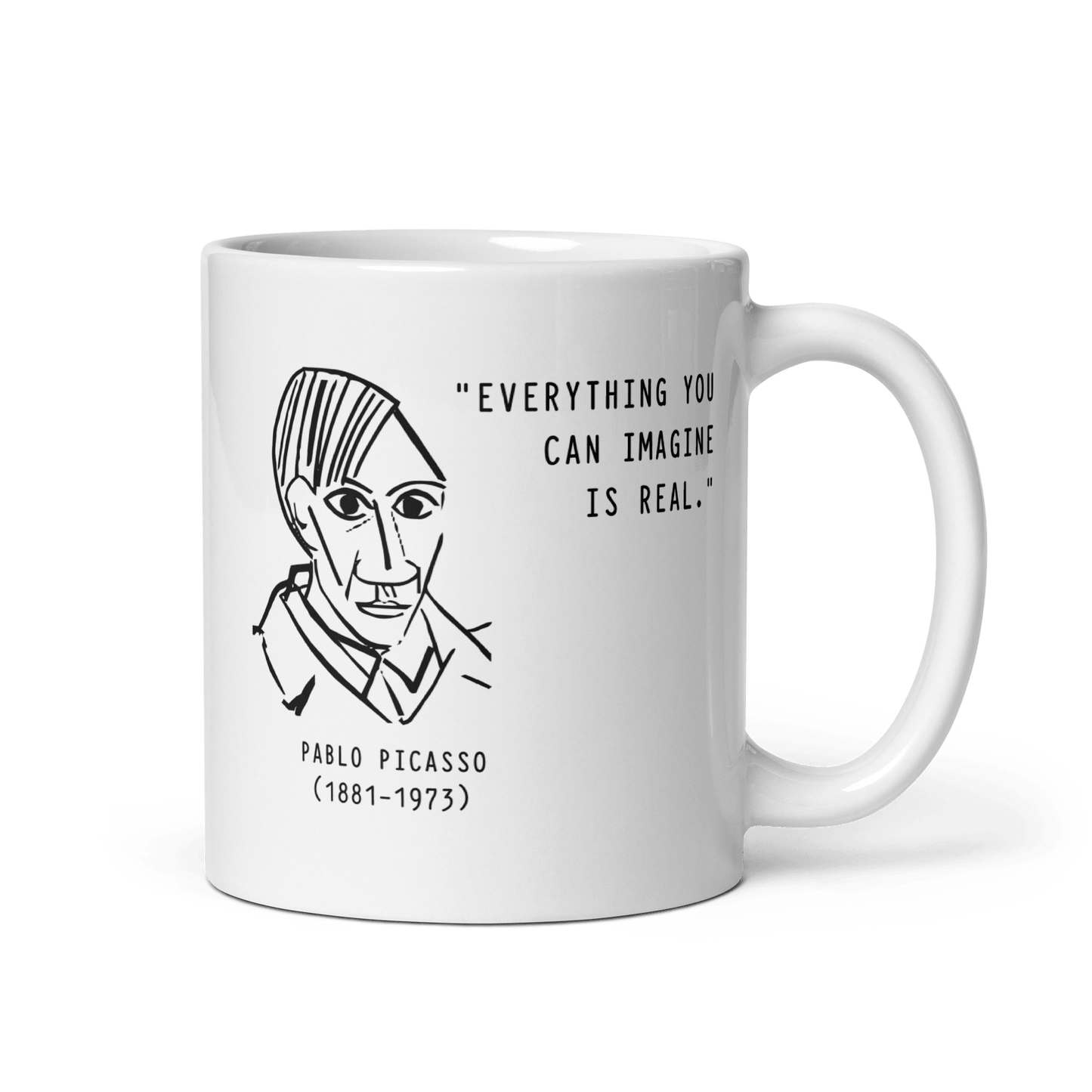 Picasso Self - Portrait Mug – 'Everything You Can Imagine Is Real' - UrbanNest Co
